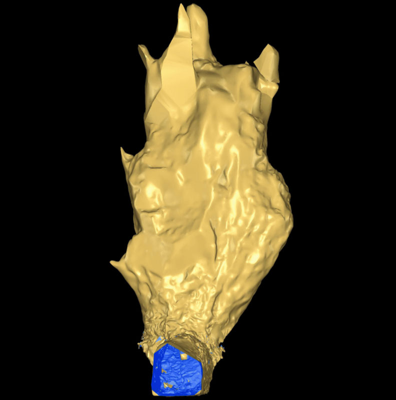 Рис. 2. 3D-облако точек (контур) рудоспуска на руднике Finsch