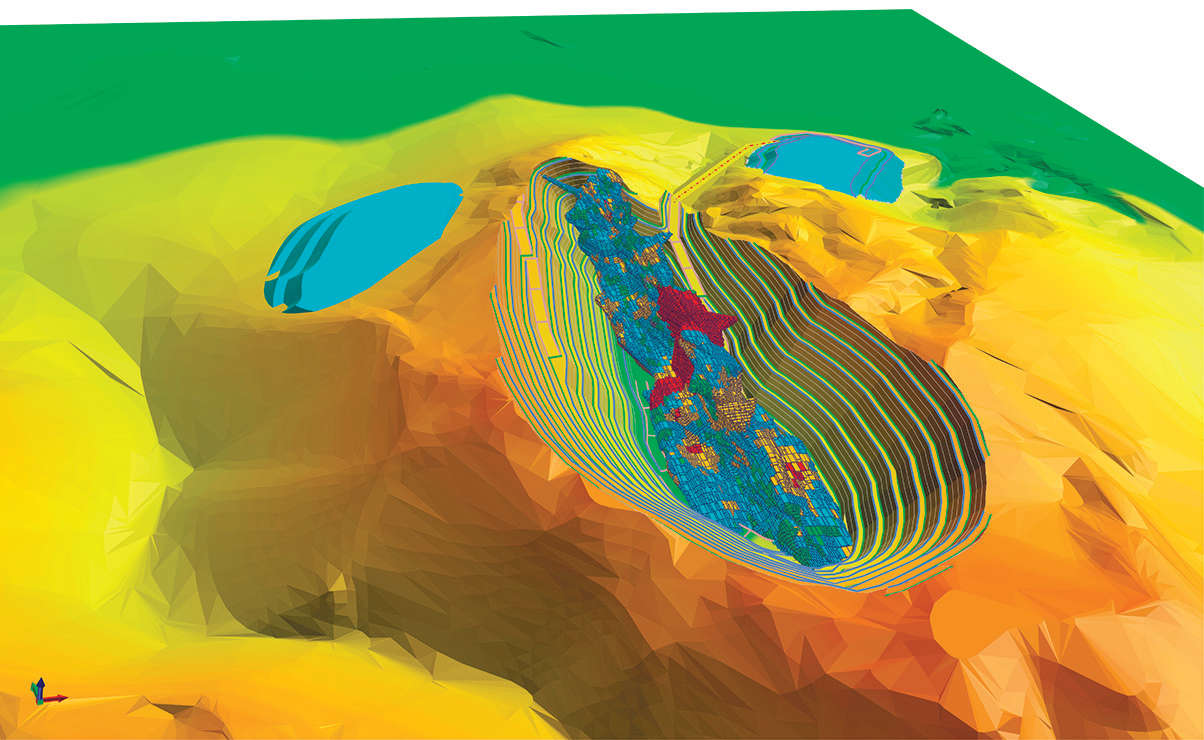 Трехмерная модель золоторудного месторождения, разрабатываемого открытым способом