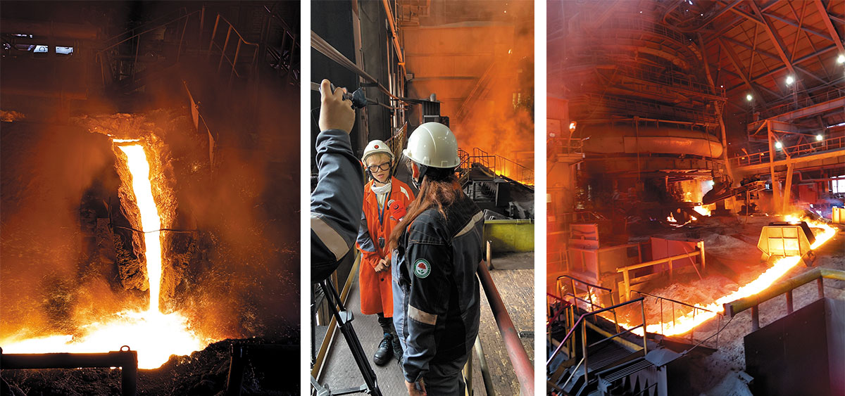 Рис. 10. Посещение доменного цеха