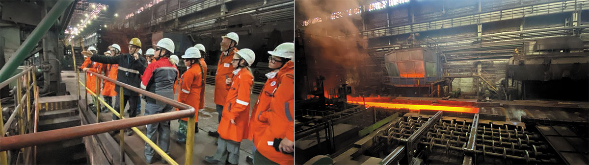 Рис. 11. Посещение листопрокатного цеха