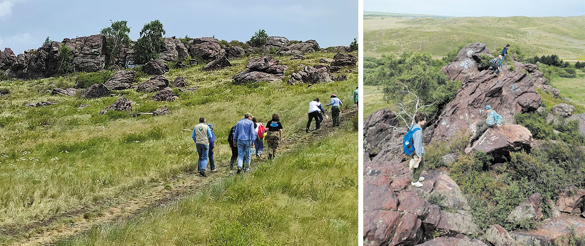 Рис. 7. Маршрут к ландшафтно-геоморфологическому памятнику природы – скалистой гряде «Бронтозавр»