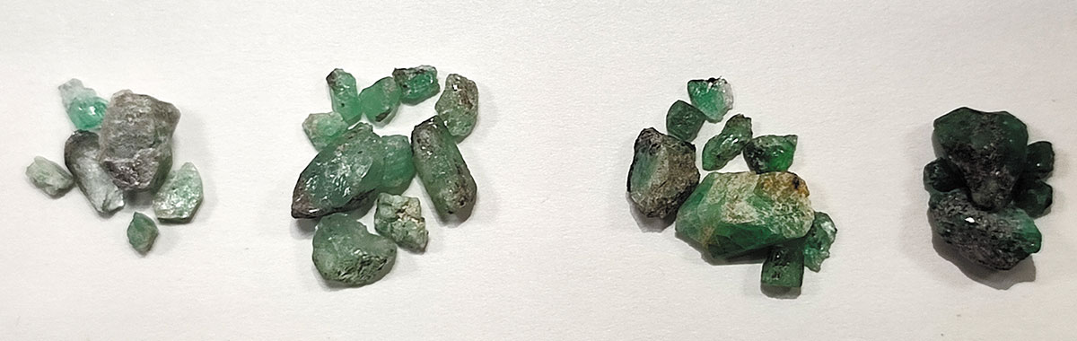 Рис. 7. Разделение моих бериллов по цвету