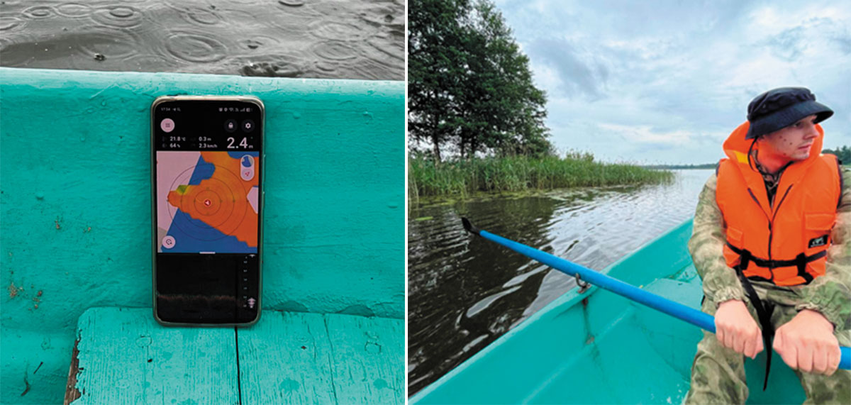 Рис. 3. Проведение батиметрических исследований