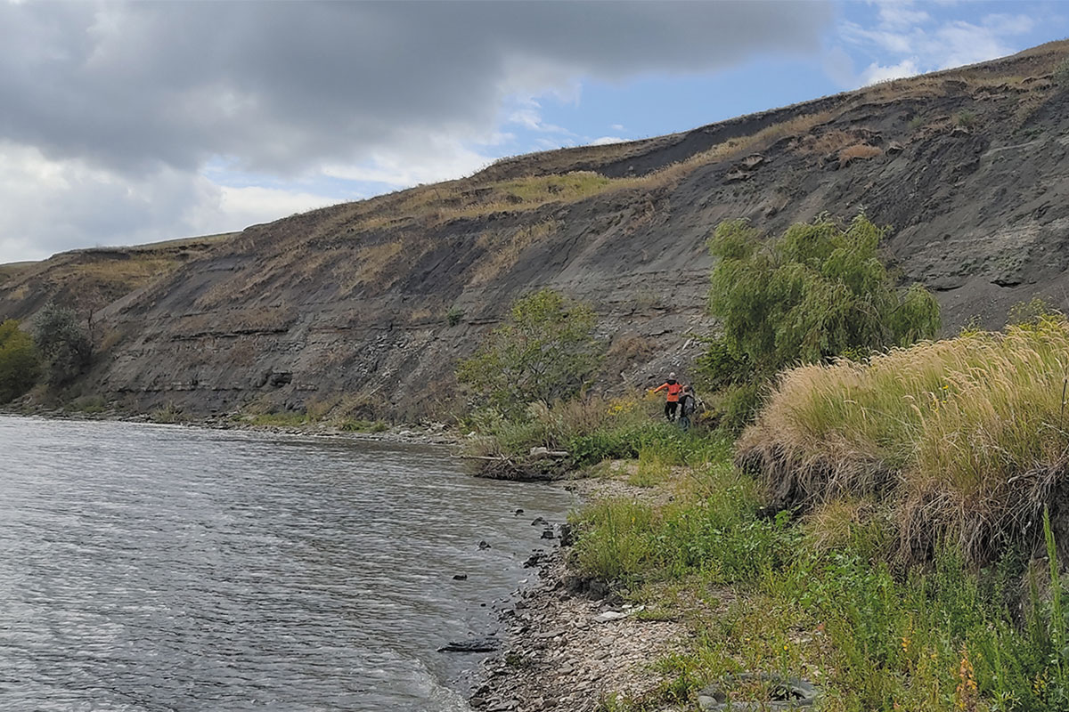 Рис. 1. Общий вид на центральную часть Кашпирского разреза