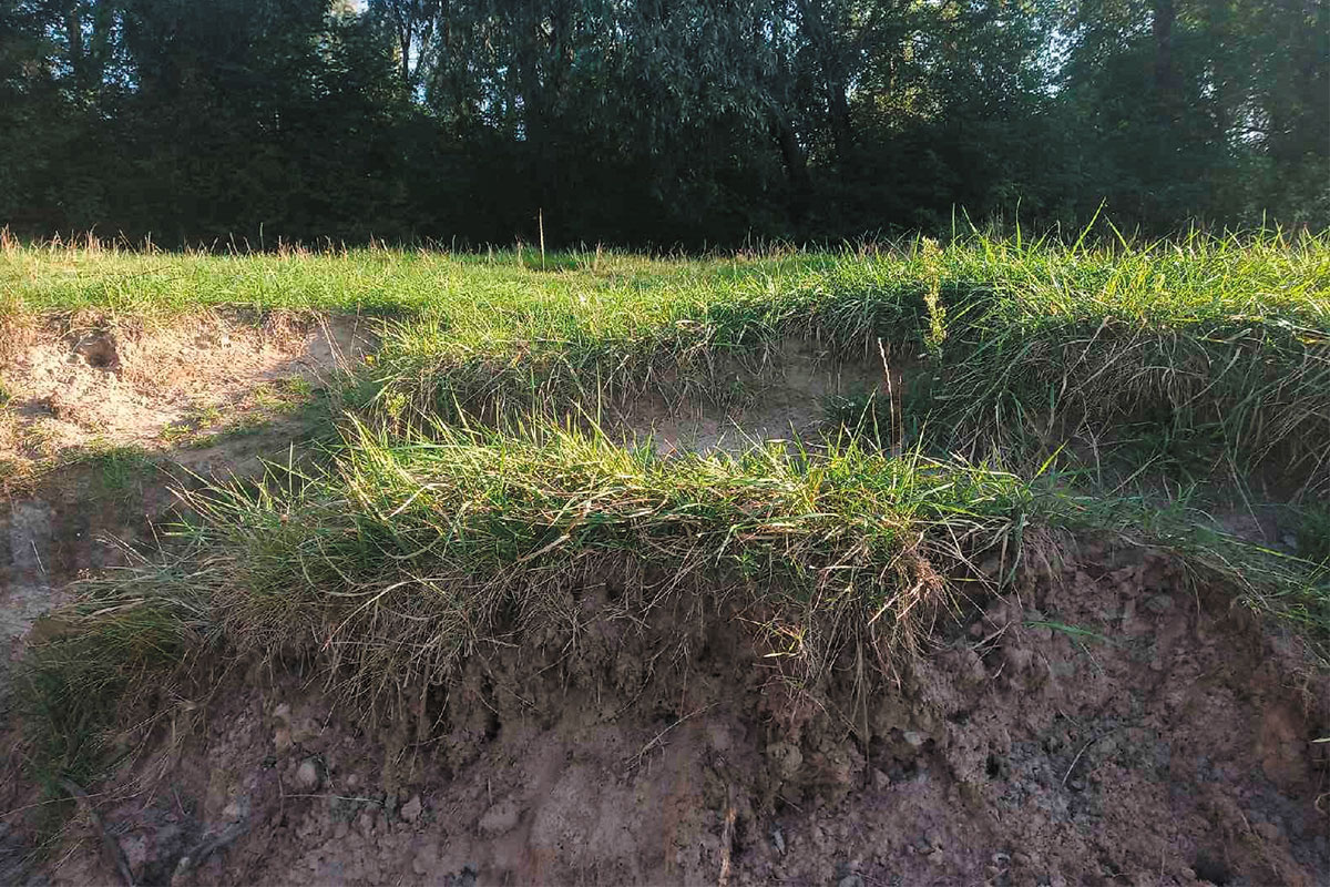 Рис. 10. Оползень на берегу Березины