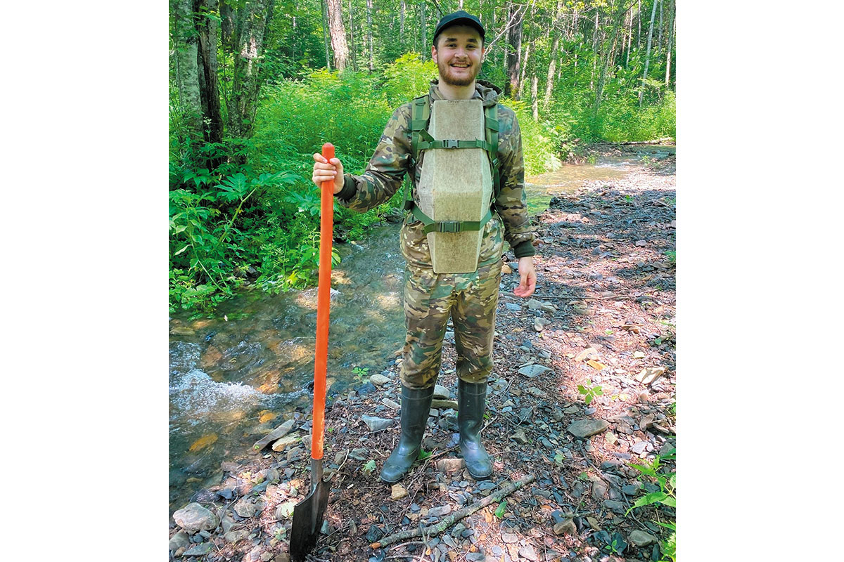 Рис. 9. На промывке грунта