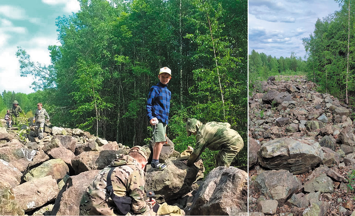 Рис. 7. На северной части Песчанского месторождения. Из фотоархива экспедиции